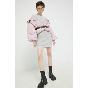 JDY rövid kabát női, rózsaszín, téli, oversize