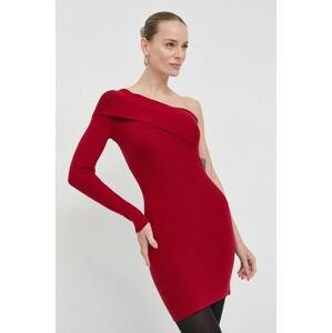 Elisabetta Franchi selyemkeverékes ruha piros, mini, testhezálló