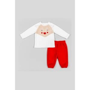 zippy gyerek pizsama piros, nyomott mintás