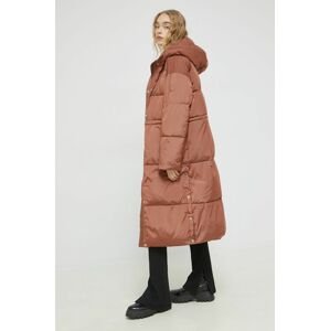UGG rövid kabát Keeley női, barna, téli, oversize