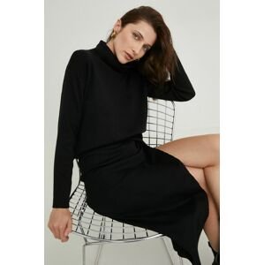Answear Lab pulcsi és szoknya komplett fekete, női