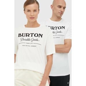 Burton pamut póló fehér, nyomott mintás