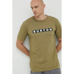 Burton pamut póló zöld, nyomott mintás