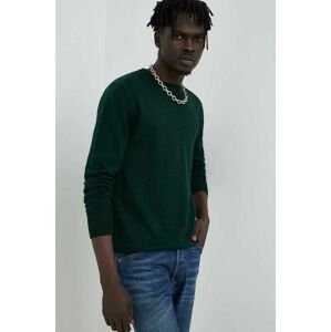G-Star Raw gyapjú pulóver könnyű, férfi, zöld