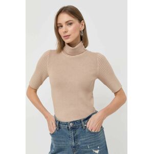 Marciano Guess pulóver könnyű, női, bézs, garbónyakú