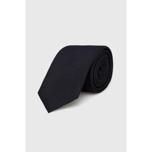 BOSS selyen nyakkendő sötétkék