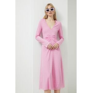 Rotate ruha rózsaszín, maxi, harang alakú