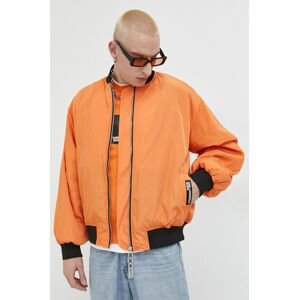 Karl Lagerfeld Jeans bomber dzseki férfi, narancssárga, átmeneti, oversize