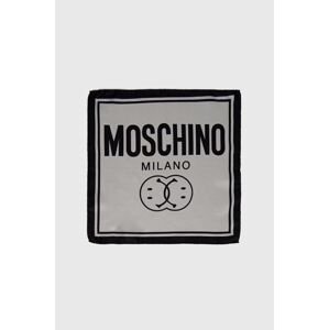 Moschino selyem zsebkendő x Smiley szürke