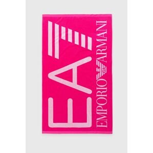 EA7 Emporio Armani strand törölköző rózsaszín
