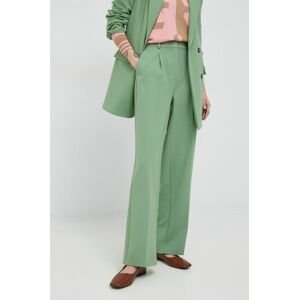 Selected Femme nadrág női, zöld, magas derekú széles