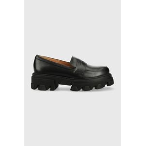 Charles Footwear bőr mokaszin Mey fekete, női, platformos, Mey.Loafer.Basic