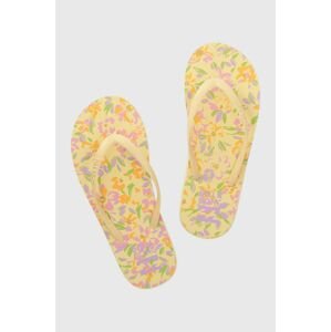 Billabong flip-flop sárga, női, lapos talpú
