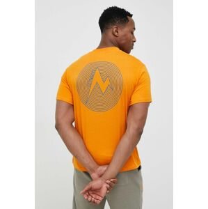 Marmot t-shirt narancssárga, férfi, nyomott mintás