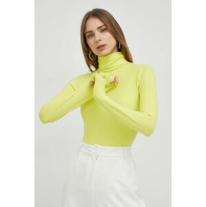 MAX&Co. pulóver könnyű, női, sárga, garbónyakú