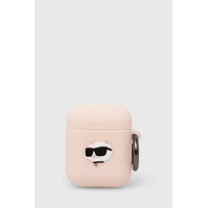 Karl Lagerfeld airpod tartó AirPods 1/2 cover rózsaszín