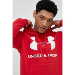 Under Armour felső piros, férfi, nyomott mintás, kapucnis