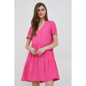 Pennyblack ruha vászonkeverékből rózsaszín, mini, harang alakú