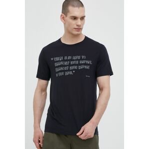 Houdini t-shirt Tree Message fekete, férfi, nyomott mintás
