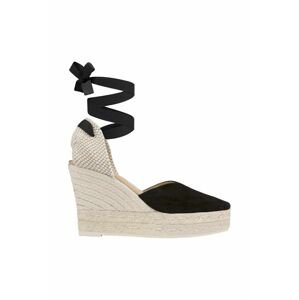 Manebi espadrilles Heart-Shaped Wedge Espadrilles fekete, K 1.0 WH