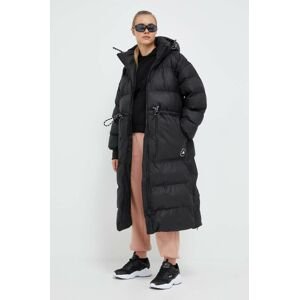 adidas by Stella McCartney rövid kabát női, fekete, téli, oversize, HR4481