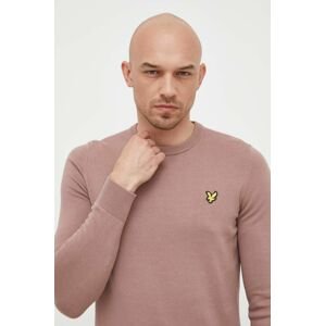 Lyle & Scott pamut pulóver könnyű, rózsaszín