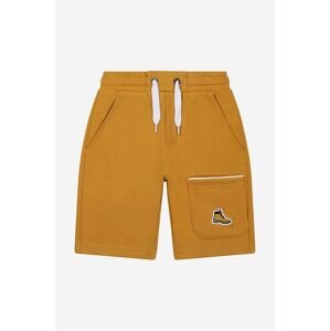Timberland gyerek rövidnadrág Bermuda Shorts sárga, sima, állítható derekú