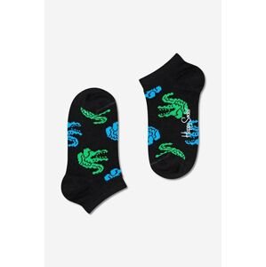 Happy Socks gyerek zokni Crocodile Low fekete, KCOD05-9300