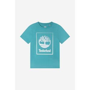 Timberland gyerek pamut póló Short Sleeves Tee-shirt piros, nyomott mintás