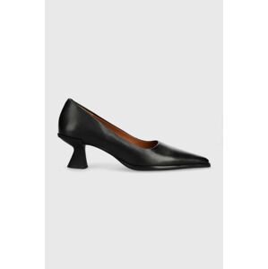 Vagabond Shoemakers bőr flip-flop TILLY fekete, alacsony talpú, 5518.001.20