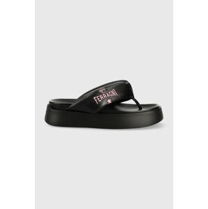 Chiara Ferragni flip-flop CF3149 fekete, női, platformos, CF PLATFORM FLIP FLOP