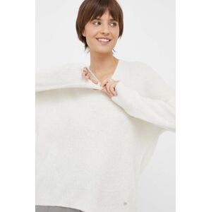 Mos Mosh gyapjú pulóver női, bézs