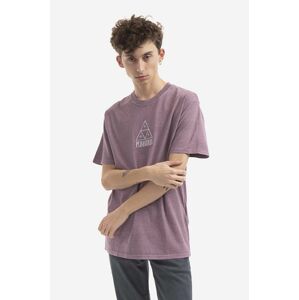 HUF pamut póló Dyed T-Shirt lila, nyomott mintás