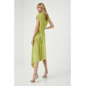 Victoria Beckham ruha zöld, maxi, harang alakú