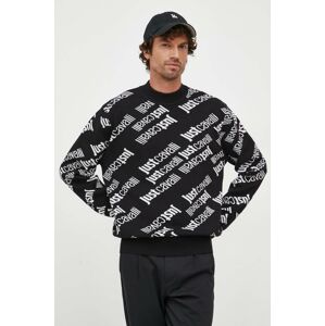 Just Cavalli pulóver könnyű, férfi, fekete