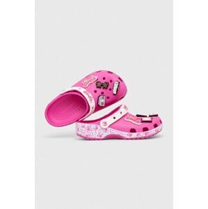 Crocs papucs Barbie Classic Clog rózsaszín, női, 208817