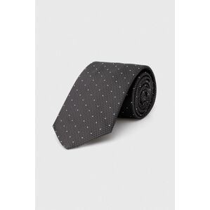 BOSS selyen nyakkendő szürke