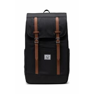 Herschel hátizsák 11397-00001-OS Retreat Backpack fekete, nagy, sima