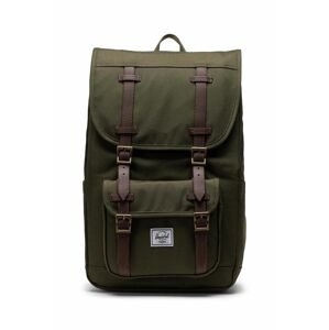 Herschel hátizsák Little America Mid Backpack zöld, nagy, sima
