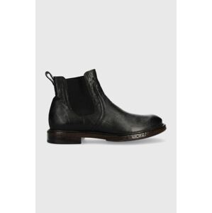 Charles Footwear bőr bokacsizma James fekete, férfi, James.Boots.Black