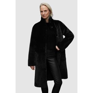 AllSaints kifordítható kabát SERRA SHEARLING COAT női, fekete, téli