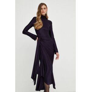 Victoria Beckham ruha lila, maxi, harang alakú