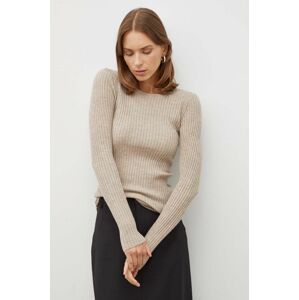 Gestuz gyapjú pulóver könnyű, női, bézs