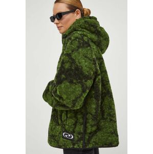 Résumé rövid kabát női, zöld, átmeneti, oversize