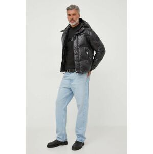 Karl Lagerfeld rövid kabát férfi, fekete, téli