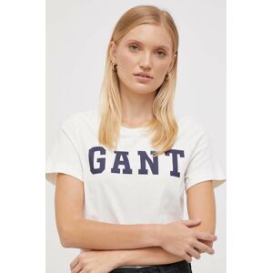 Gant pamut póló női, bézs