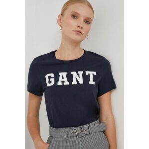 Gant pamut póló női, sötétkék