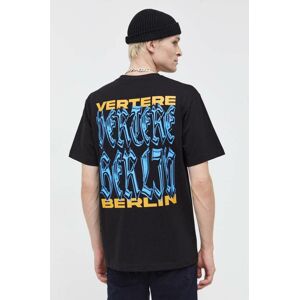 Vertere Berlin pamut póló fekete, férfi, nyomott mintás