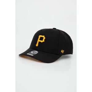 47brand sapka gyapjúkeverékből MLB Pittsburgh Pirates fekete, nyomott mintás