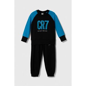CR7 Cristiano Ronaldo gyerek pamut pizsama fekete, mintás